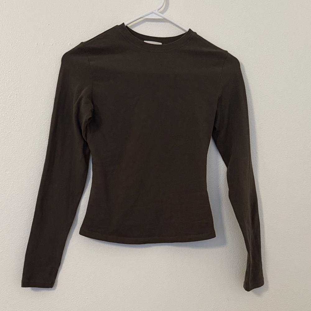 Adanola Women's Long Sleeve Tee in olive